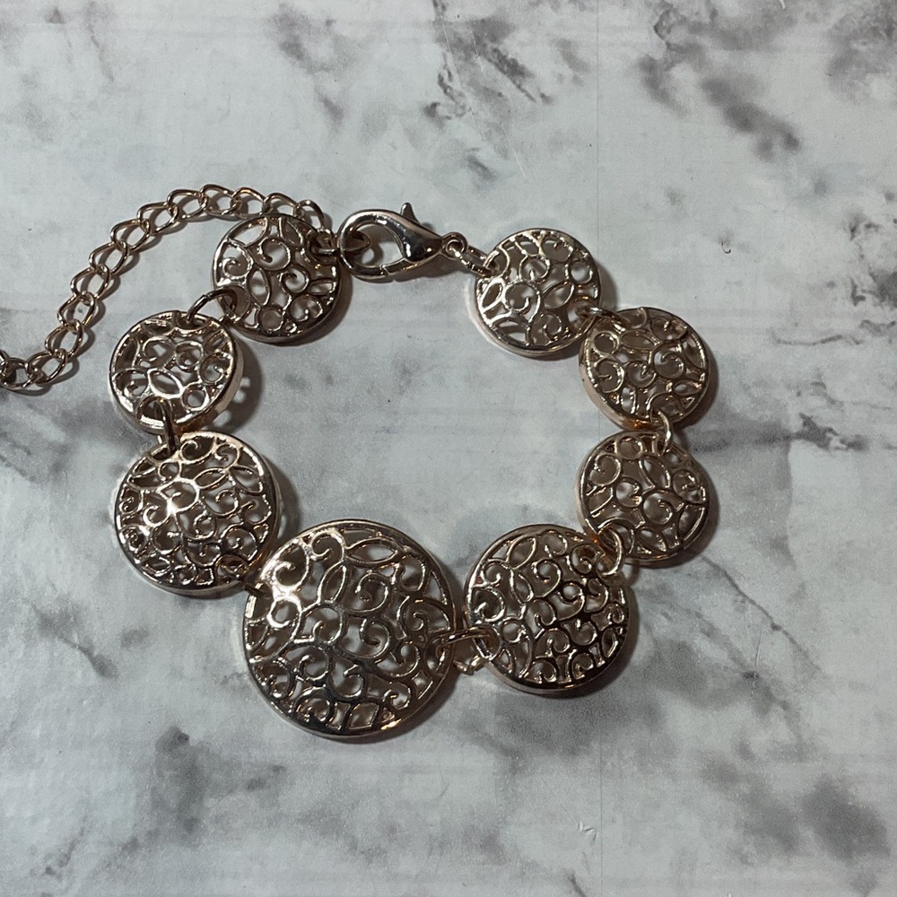 Elegant Rose Gold Toned Bracelet for Women